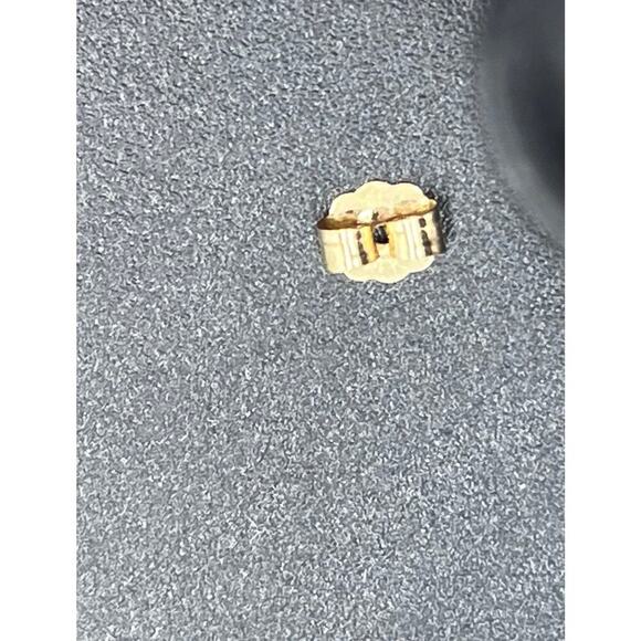 Designer Signed‎ 14K Yellow Gold Round Diamond Solitaire Stud Earring *Single - Picture 7 of 8